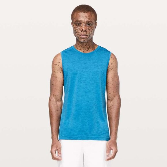 Lululemon Men's Metal Vent Tech Muscle Tank - Blue - Picture 1 of 8